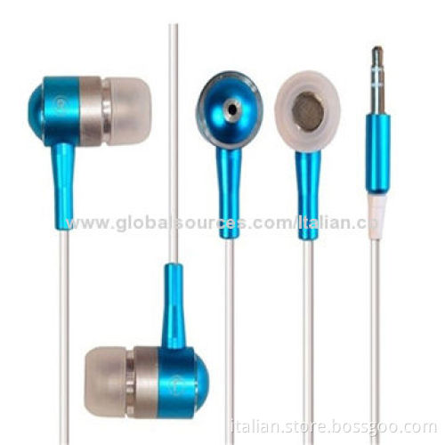 Stereo Metal Shell Earphones with Mic for iPhone 5, Free Sample